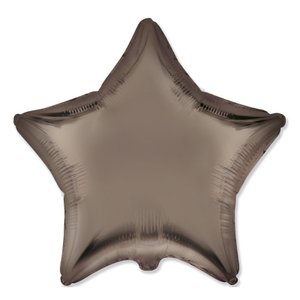 Фольгированный шар Звезда Кофейный сатин