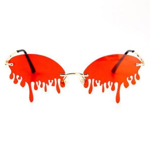 Карнавальные очки "Кровь", дизайнерская коллекция / стекло, металл