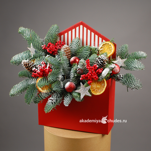 Композиция в крафтовом конверте "Новогоднее чудо"