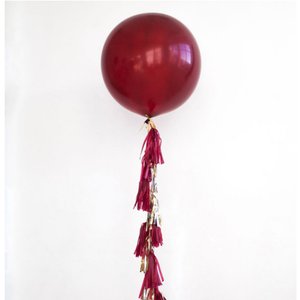 Шар с тассел гирляндой (бордовый), 60 см