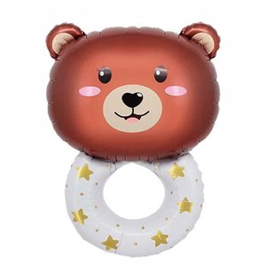 Фольгированный шар "Мишка погремушка"