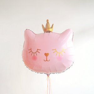 Фольгированный шар "Котенок принцесса" розовый