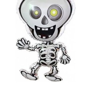 Фольгированный шар "Танцующий скелет 2" воздух