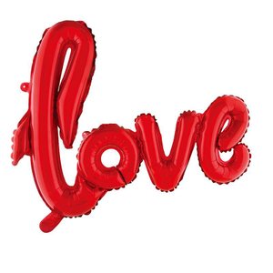 Фольгированное слово "Love" (надпись, надув воздухом, цвет: красный, розовый, радужный, серебро, розовое золото)