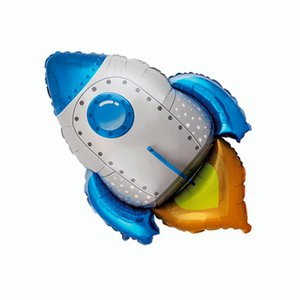 Фольгированный шар "Ракета синяя"