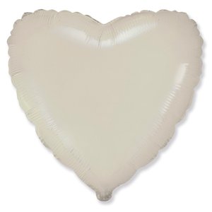 Фольгированный шар "Сердце Кремовый"