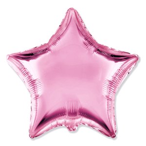 Фольгированный шар Звезда Розовый нежный