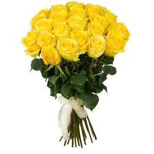 Монобукет из 25 желтых роз
