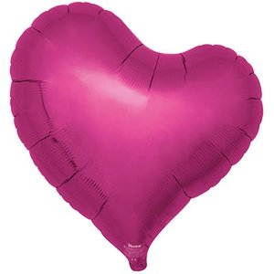 Фольгированный шар Сердце Изгиб 25" MetallicMagenta