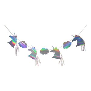 Гирлянда фольгированная с тасселами (фигурная форма) "Единорог"