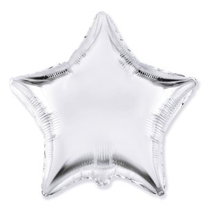 Фольгированный шар Звезда Серебро