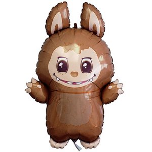 Фольгированный шар "Эльф плюшевая кукла коричневая"