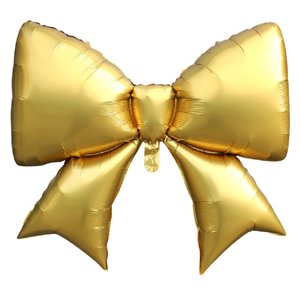 Фольгированный шар "Бант золотой сатин"