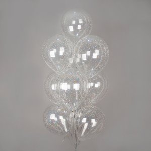 "Снег идет" фонтан из 10 воздушных шаров