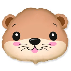 Фольгированный шар "Милая выдра голова"