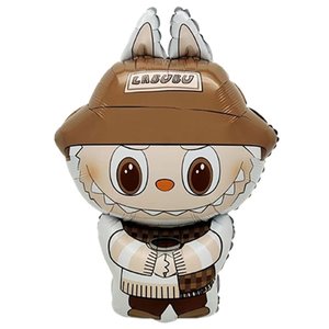 Фольгированный шар "Монстрик зубастый коричневый"