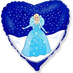 Фольгированный шар "Снежная королева сердце"