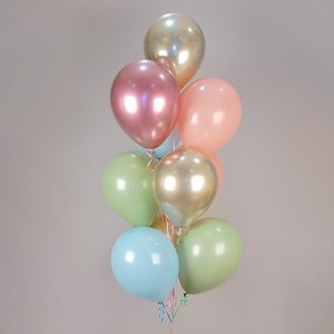 "Перламутровое" фонтан из 10 воздушных шаров