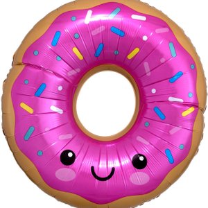 Фольгированный шар "Пончик розовый"