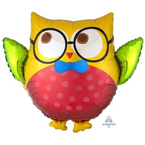 Фольгированный шар "Филин в очках"