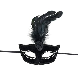 Карнавальная маска венецианская "Черный бархат"