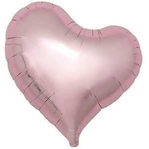 Фольгированный шар Сердце Изгиб 25" Met Light Pink