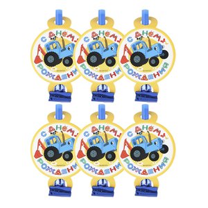 Язычки-гудки "Синий трактор, С Днем Рождения!"