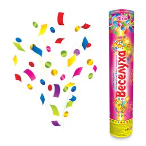 Пневмохлопушка Разноцветный блеск. Бумага/фольга 40 см