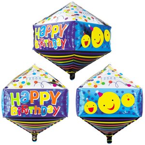 Фольгированный шар "Циркон С днем рождения Смайлы"