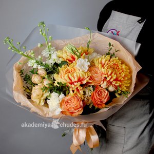 Букет "Персиковый крем"