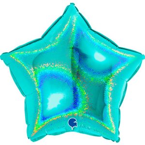 Фольгированный шар Звезда тиффани голография