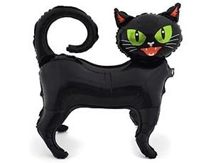 Фольгированный шар "Кот черный" (надув воздухом)