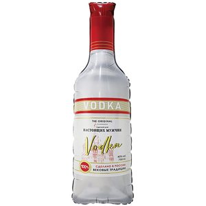 Фольгированный шар "Бутылка, Водка для настоящих мужчин"