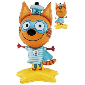 Ходячая фигура 3D "Три Кота, Коржик", на подставке (надув воздухом)