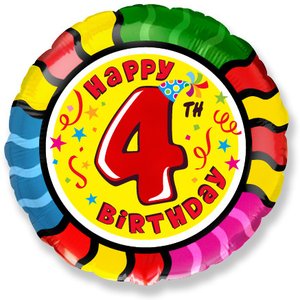 Фольгированный шар Цифра 4