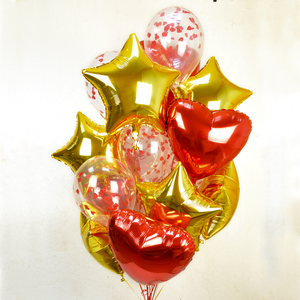 "Романтика" фонтан из 13 воздушных шаров