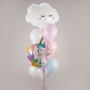 "Сокровище" фонтан из 10 воздушных шаров