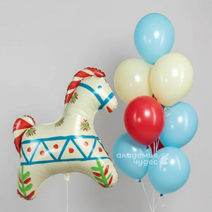 "Русские узоры" набор из 10 воздушных шаров