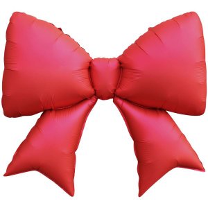 Фольгированный шар "Бант красный сатин"