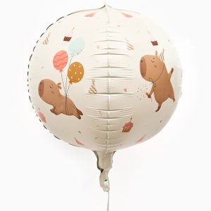 Фольгированный шар "Сфера Милые капибары"