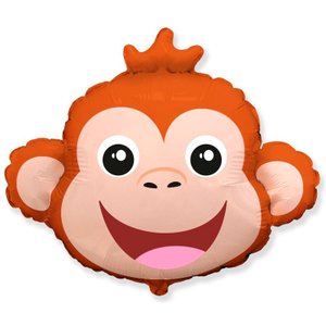 Фольгированный шар "Обезьянка, голова"