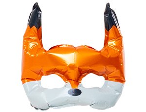 Фольгированный шар "Маска Лиса" (надув воздухом)