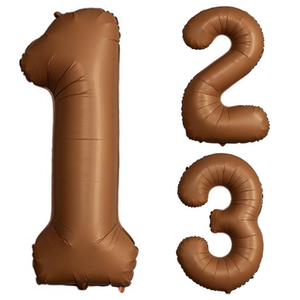 Цифры фольгированные, Choco Brown Slim 102 см