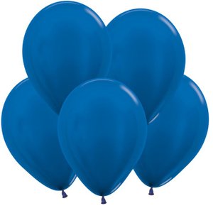 Синий воздушный шарик, металлик
