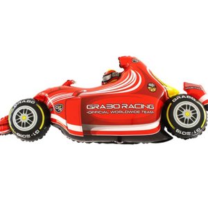 Фольгированный шар "Машина гоночная красная"