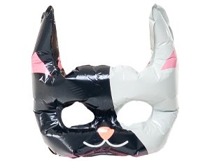 Фольгированный шар "Маска Котик" (надув воздухом)