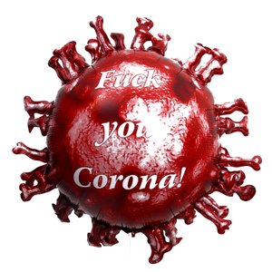 Фольгированный шар "Красный вирус"