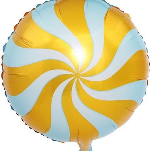 Фольгированный шар "Леденец Gold/White"