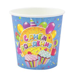 Стаканы "С днем рождения Сладости"