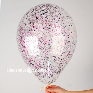 Шар гелиевый с конфетти "Модный блеск"